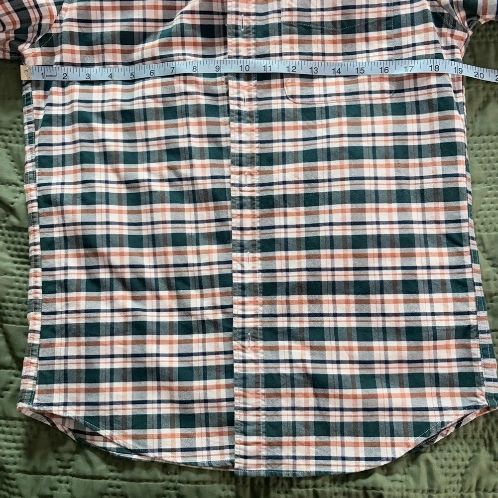 J. Crew Green and White Plaid Casual Shirt